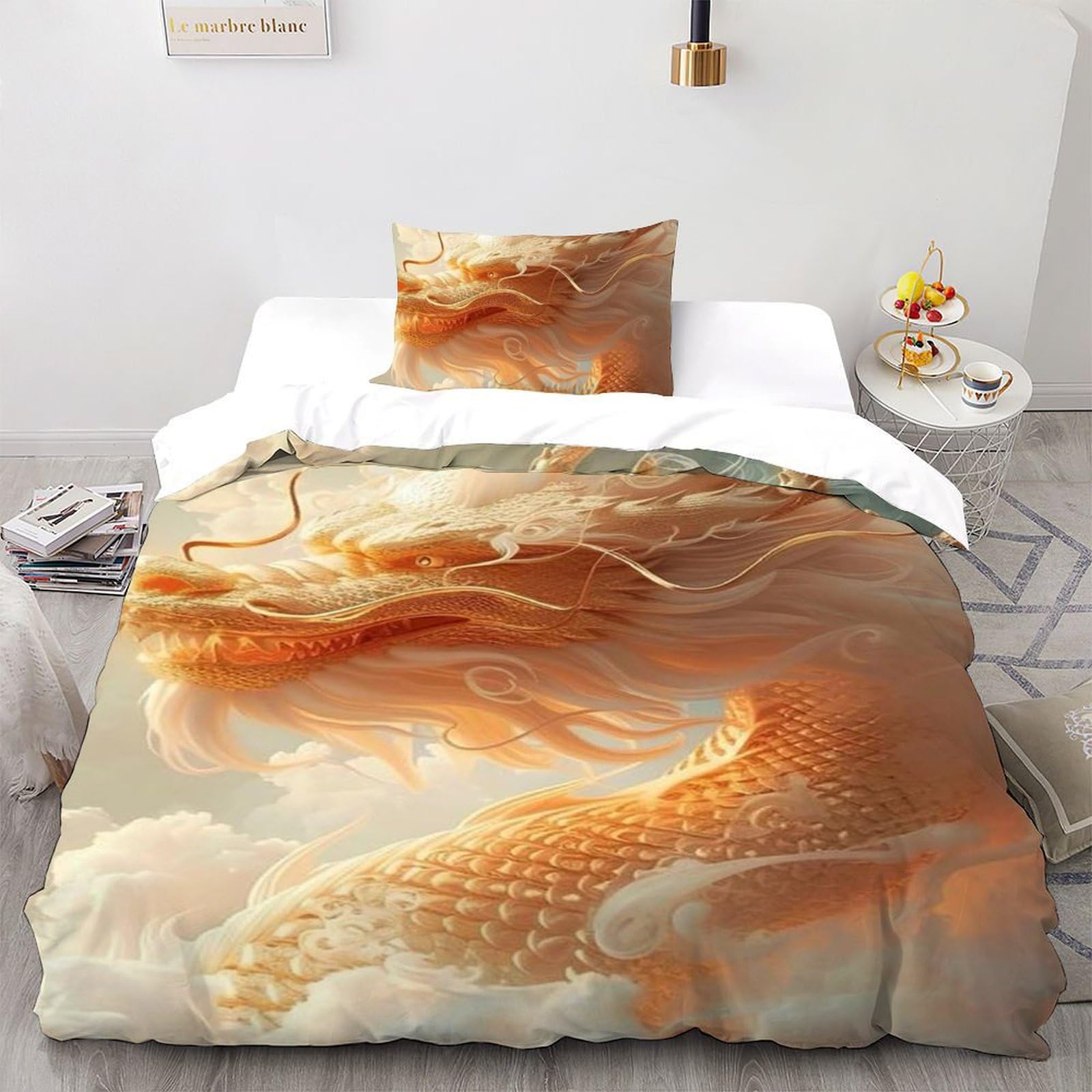 Housse de couette 3D pour chambre d'enfant parure de lit microfibre motif animaux volants douce