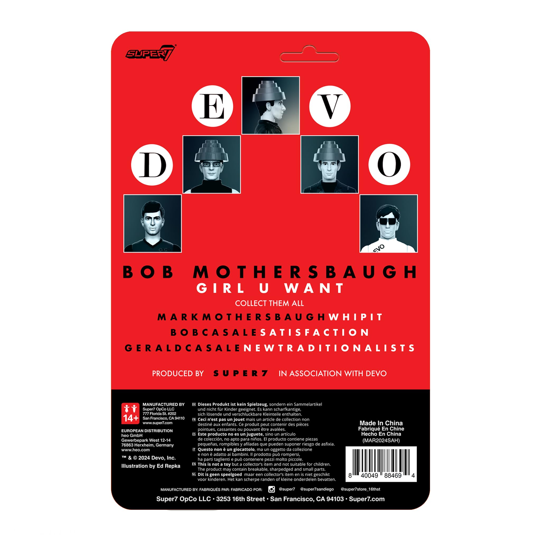 Amazon.co.jp: Super7 Devo Reaction Figures Wave 04 - ボブ