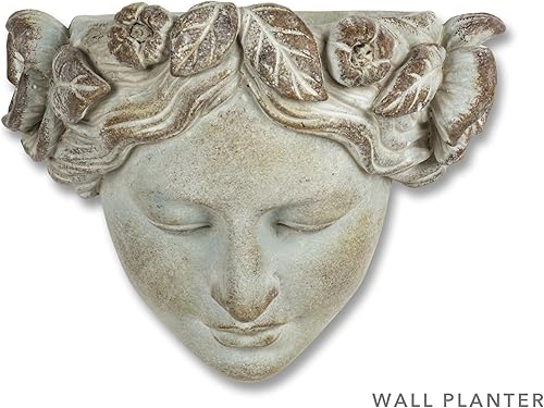 Miniatura 2 de Abbott Collection 27-DEMETER-313 - Maceta de cemento de pared con cara de mujer, 8 pulgadas de alto