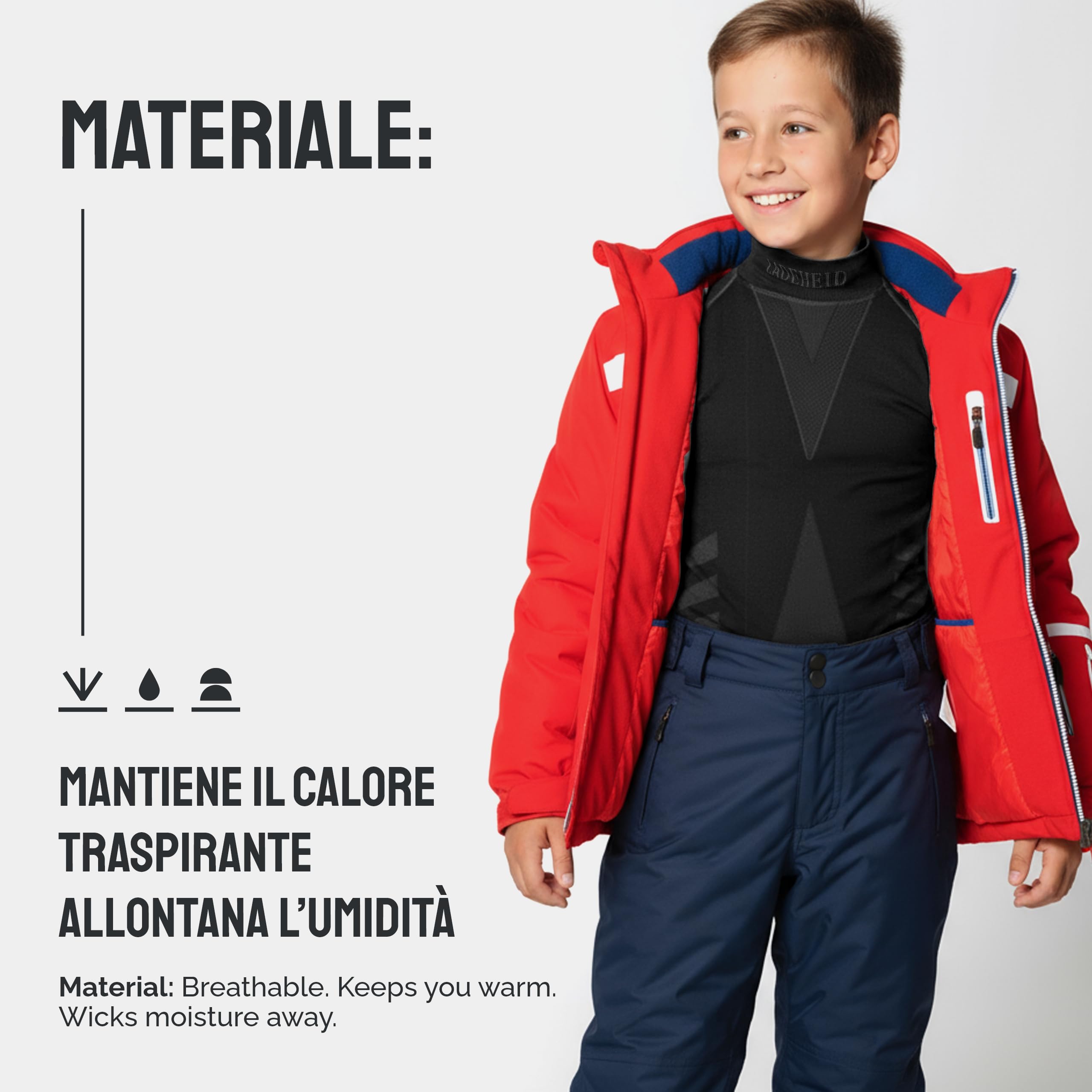 Ladeheid Maglia Termica Bambino e Bambina Manica Lunga LAGI007