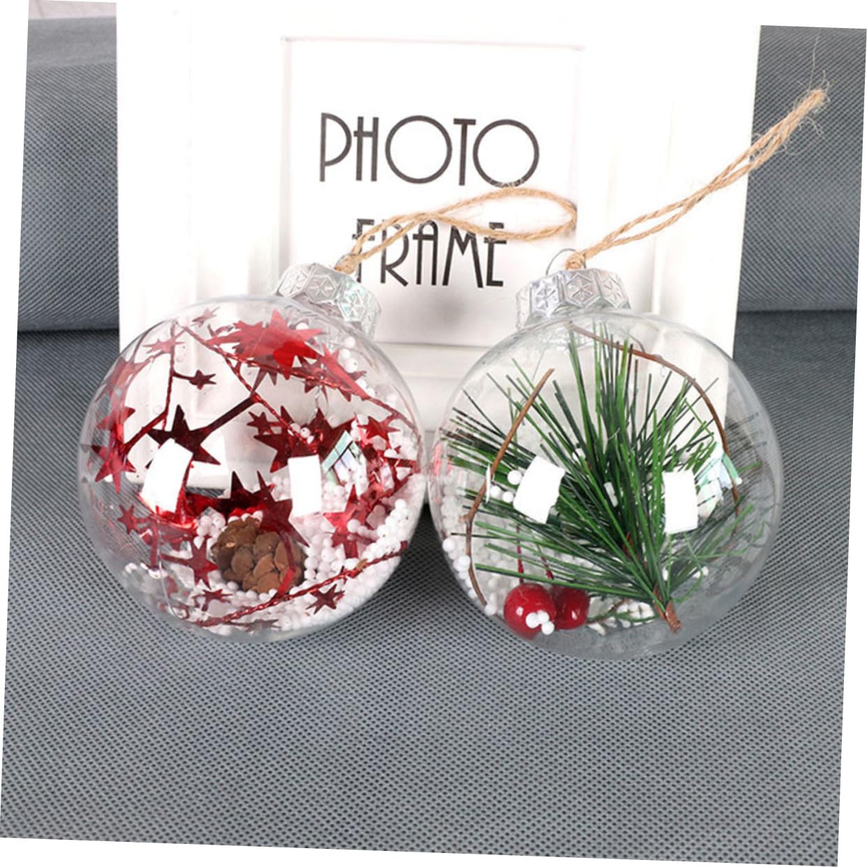 Zerodeko 20 Piezas Bola Transparente Bola Redonda Decoración Bola De Adornos Rellenable Adorno De Bola De De Navidad Claro Adornos De Navidad Bola Clara Hueco Árbol De Navidad