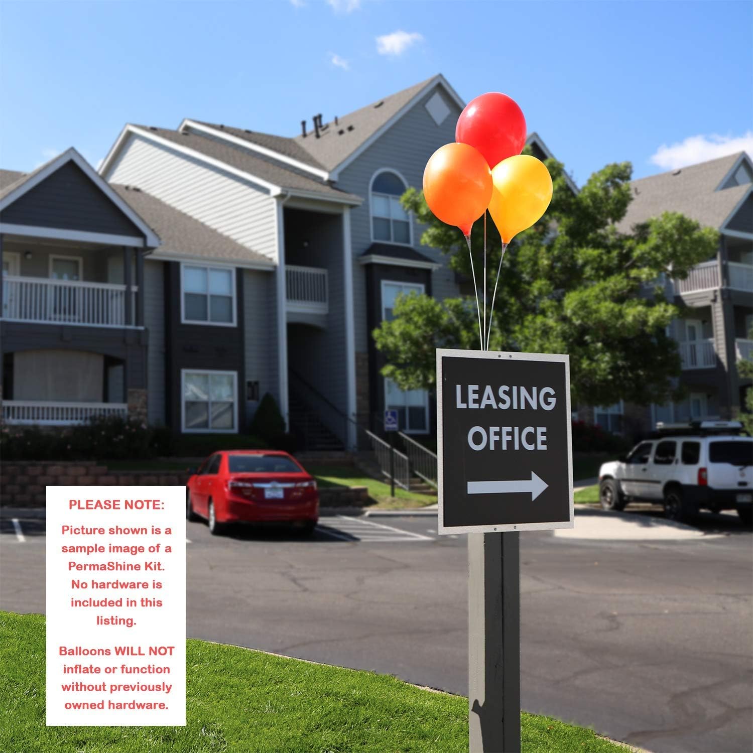 PermaShine - Reusable Helium Free 13" Replacement Balloons (4-Pack) - Permanent Plastic Indoor and Outdoor Balloons - Hardware Required - Image 3