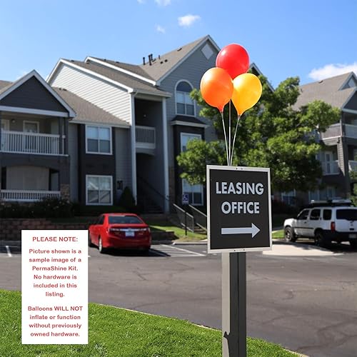 Miniatura 3 de PermaShine - Globos de repuesto reutilizables de 13 pulgadas sin helio (paquete de 4) - Globos de plástico permanente para interiores y exteriores -