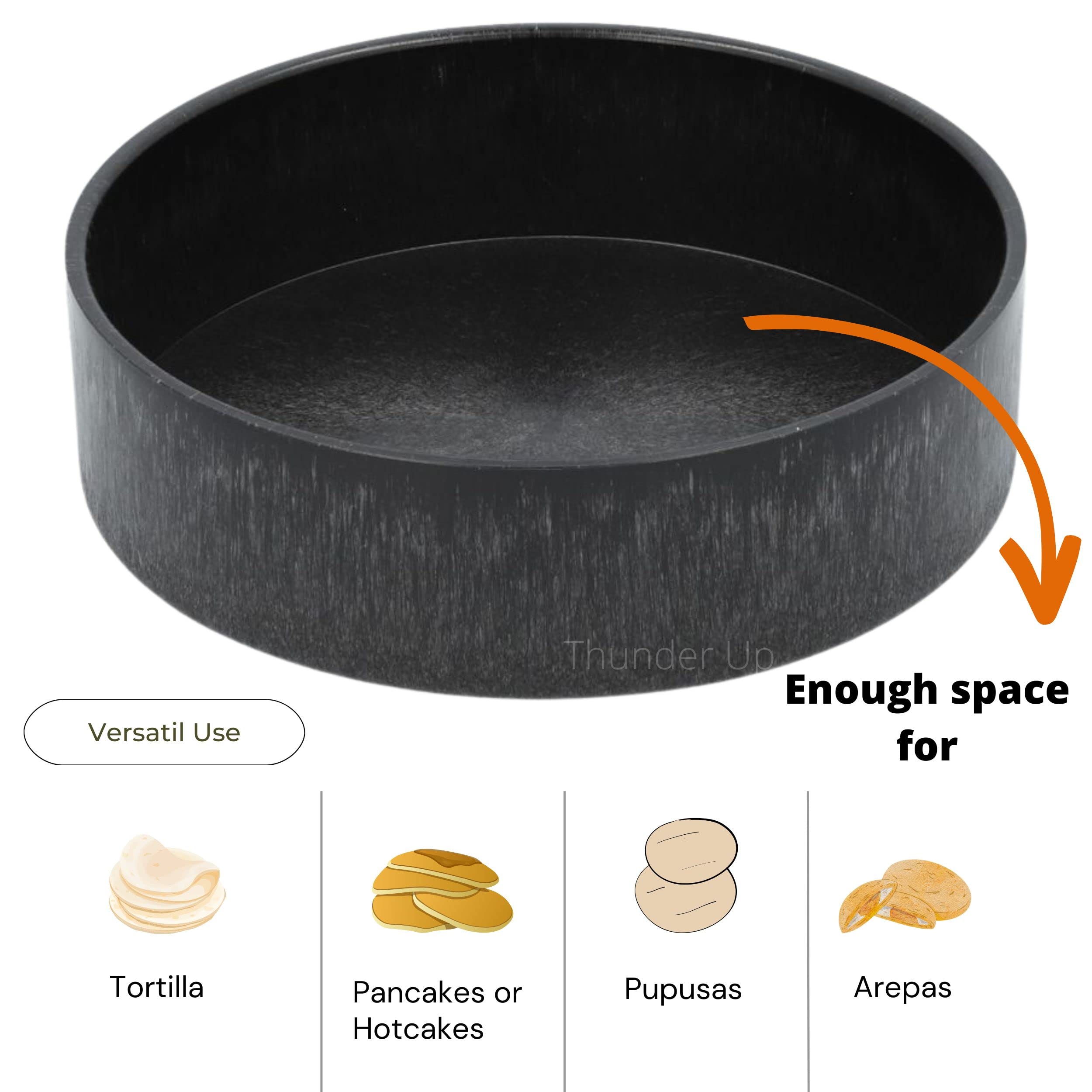 Thunder Up Tortilla-Wärmer mit Deckel, isolierter Tortilla-Halter, ideal zur Aufbewahrung und zum Warmhalten von Burrito, Pfannkuchen, Taco, Mikrowellen-Behälter, Tortillero, Tortillera