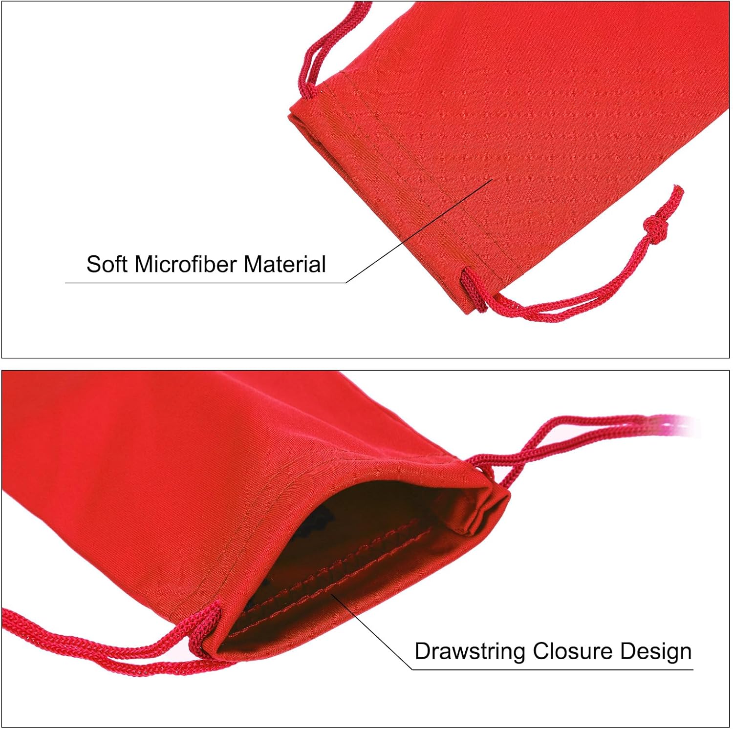 PATIKIL Sunglasses Pouch Microfiber Soft Eyeglass Case, Glasses Bags with Drawstring for Cell Phone image 3
