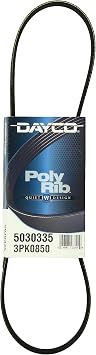 Dayco 5030335 Serpentine Belt , Black