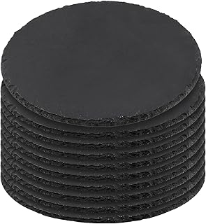 10 PCS 7.9 Inches Slate Board, Black Round Slate Charcuterie Boards for Dishes, Meat, Appetizers
