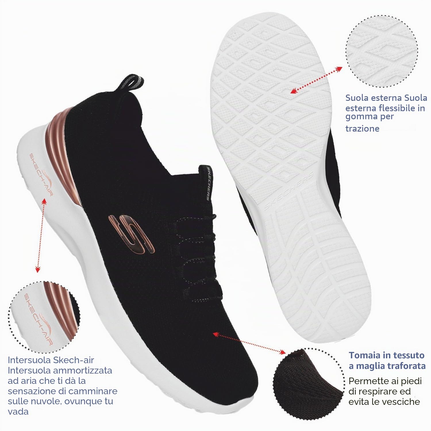 Skechers Skech-Air Dynamight Scarpe da GinnasticaDonna