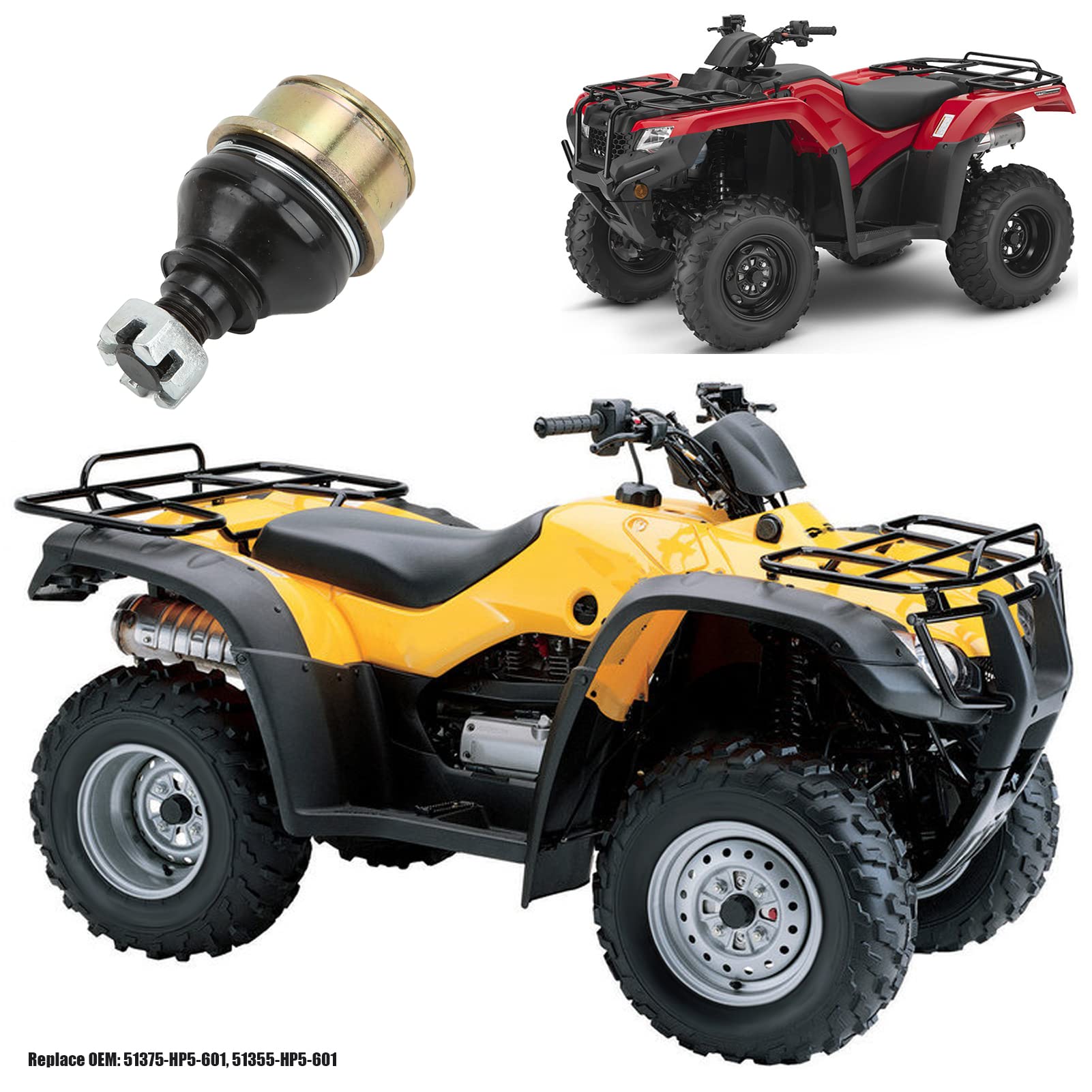 Kit Giti Sferici Superiori Inferiori da 4 Pezzi, Sostituzione Giti Sferici in Aiaio E Gomma, Sostituzione Aessori ATV Per 350 400 420