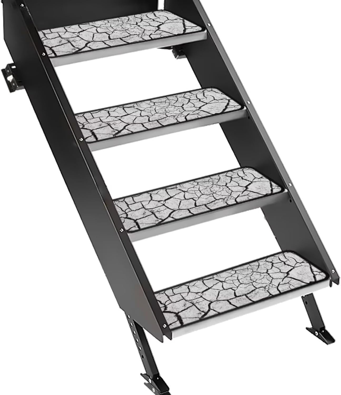 Cracked Earth RV Step Covers, Camper Stair Tread Non-Slip Outside RV Step Rugs Waterproof RV Carpet for Trailer, Travel Trailers,Mobile Home 19x7.5 Inches