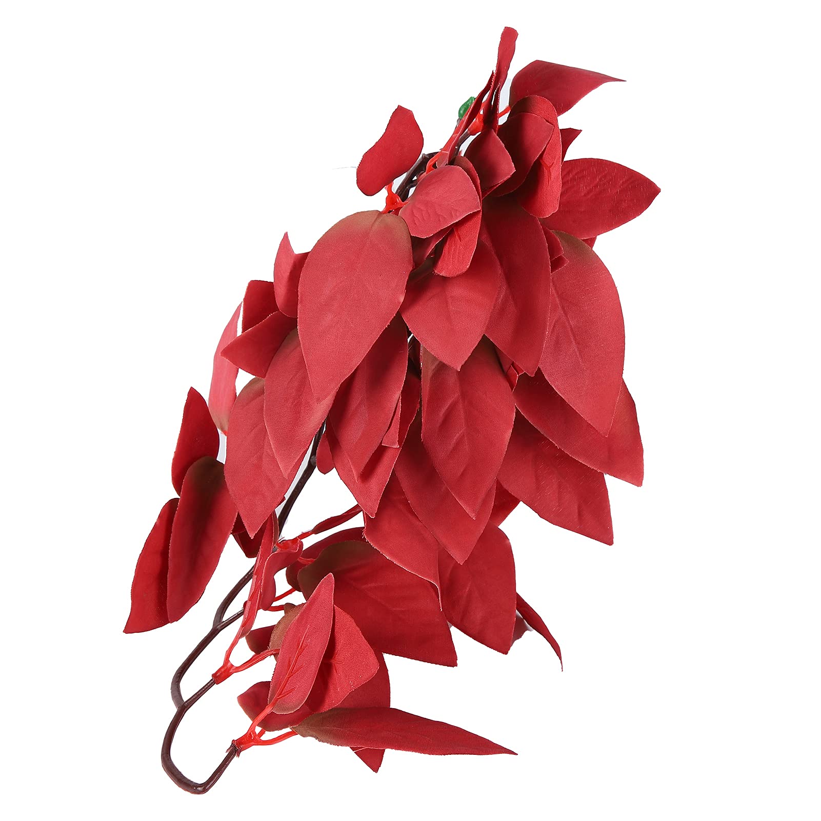 GLOGLOW Colorful Artificial Reptile Plant Lifelike Plastic Hanging Vine, Vibrant Decoration for Reptiles Terrarium Fish (T-1033A4)