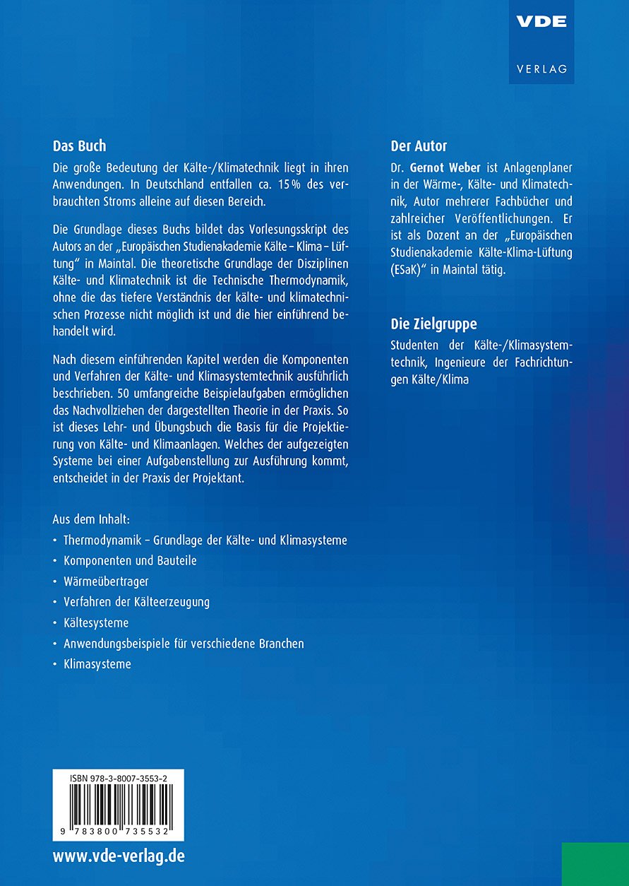 Kälte- und Klimasystemtechnik: Lehrbuch zur Industriekälte