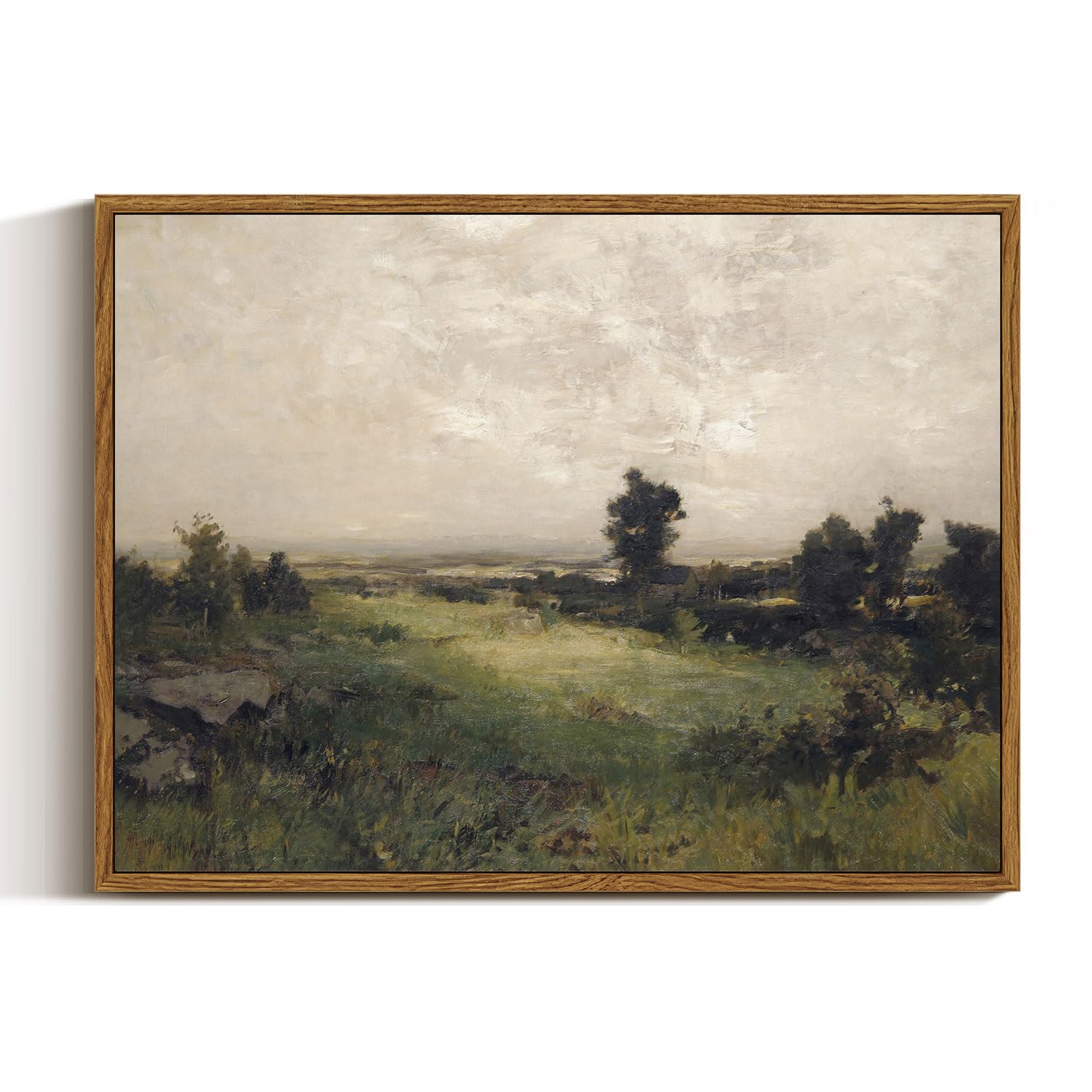 InSimSea Framed Canvas Wall Art, Meadow with Flowers Painting, Landscape for Living Room, Bedroom, Home, Bathroom Decor, 8x10 — view 178