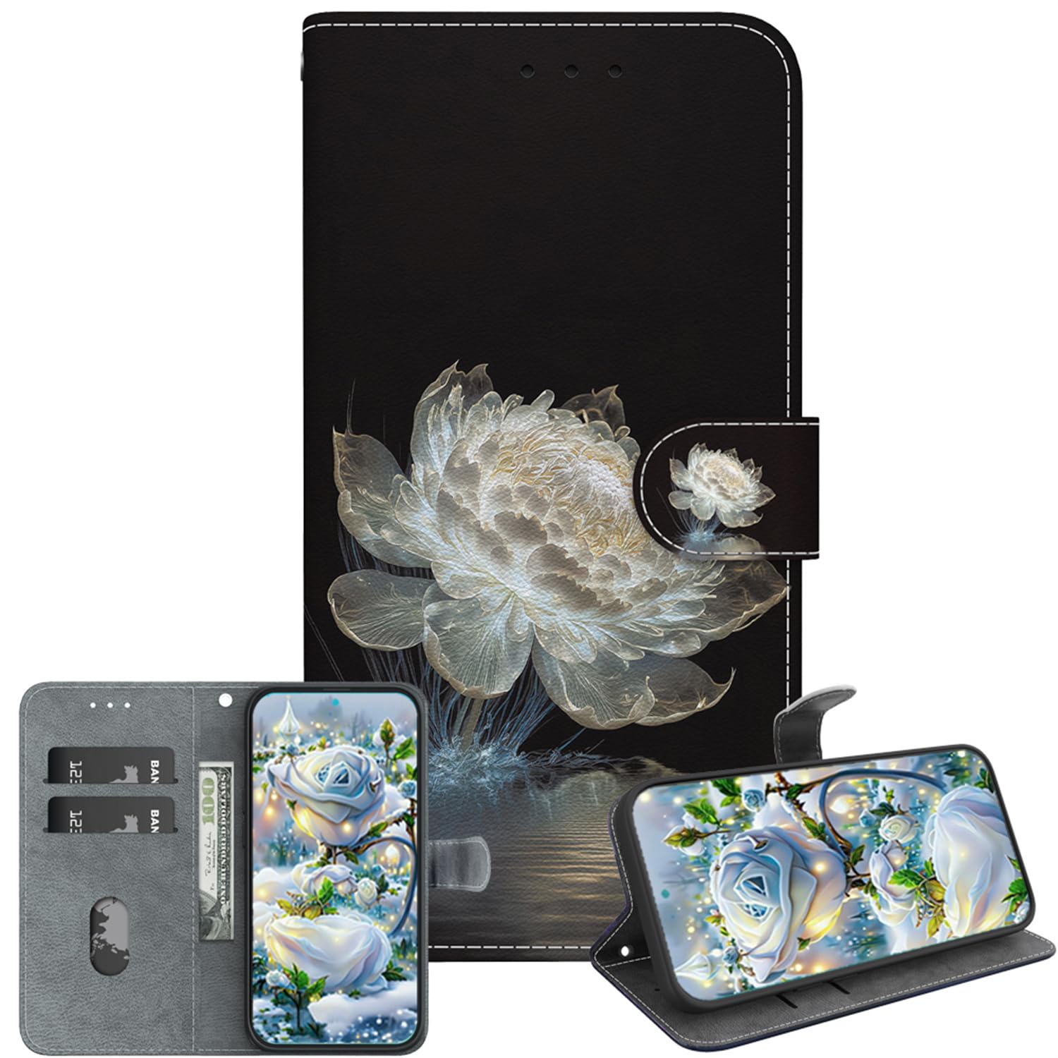 JZ For Samsung Galaxy A40 Crystal Texture Case, Handmade Painted