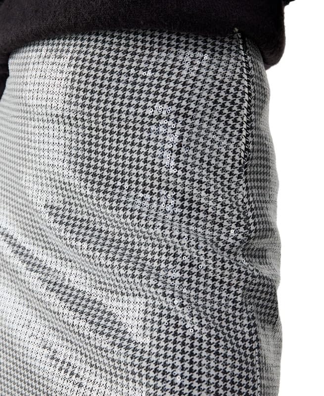Sanctuary Women's Micro-Houndstooth Sequin Skirt (Micro Houndstooth, Large)4
