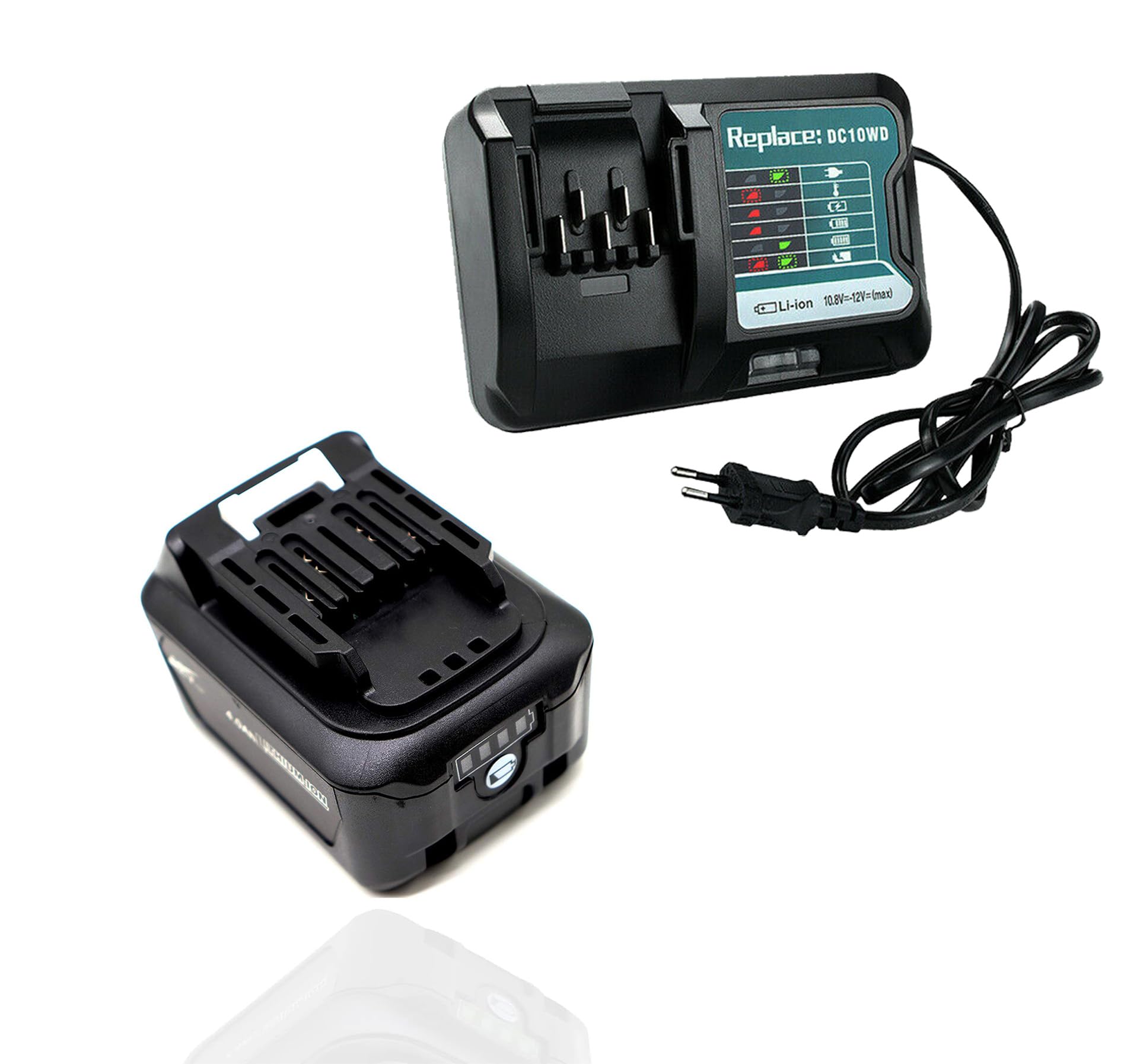 FengWings® 4,0A accu BL1041B BL1040B Met 12V oplader DC10WD DC10SB Vervanging Compatibel met Makita DF031D TD110D JR103D JR105D HP332D HP333D TM30D HSS01D BL1015 BL1016 FengWings® 4,0A accu BL1041B BL1040B Met 12V oplader DC10WD DC10SB Vervanging Compatibel met Makita DF031D TD110D JR103D JR105D HP332D HP333D TM30D HSS01D BL1015 BL1016