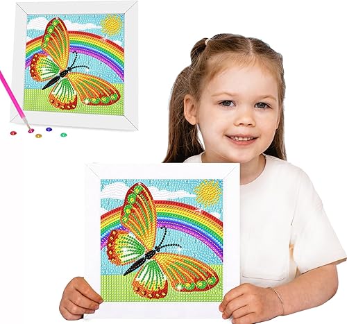 Miniatura 4 de Miairivy Kits de pintura de diamantes para niños, paquete de 6 dibujos animados de lujo, arte de diamantes 5D de nueva generación, juego de pintura