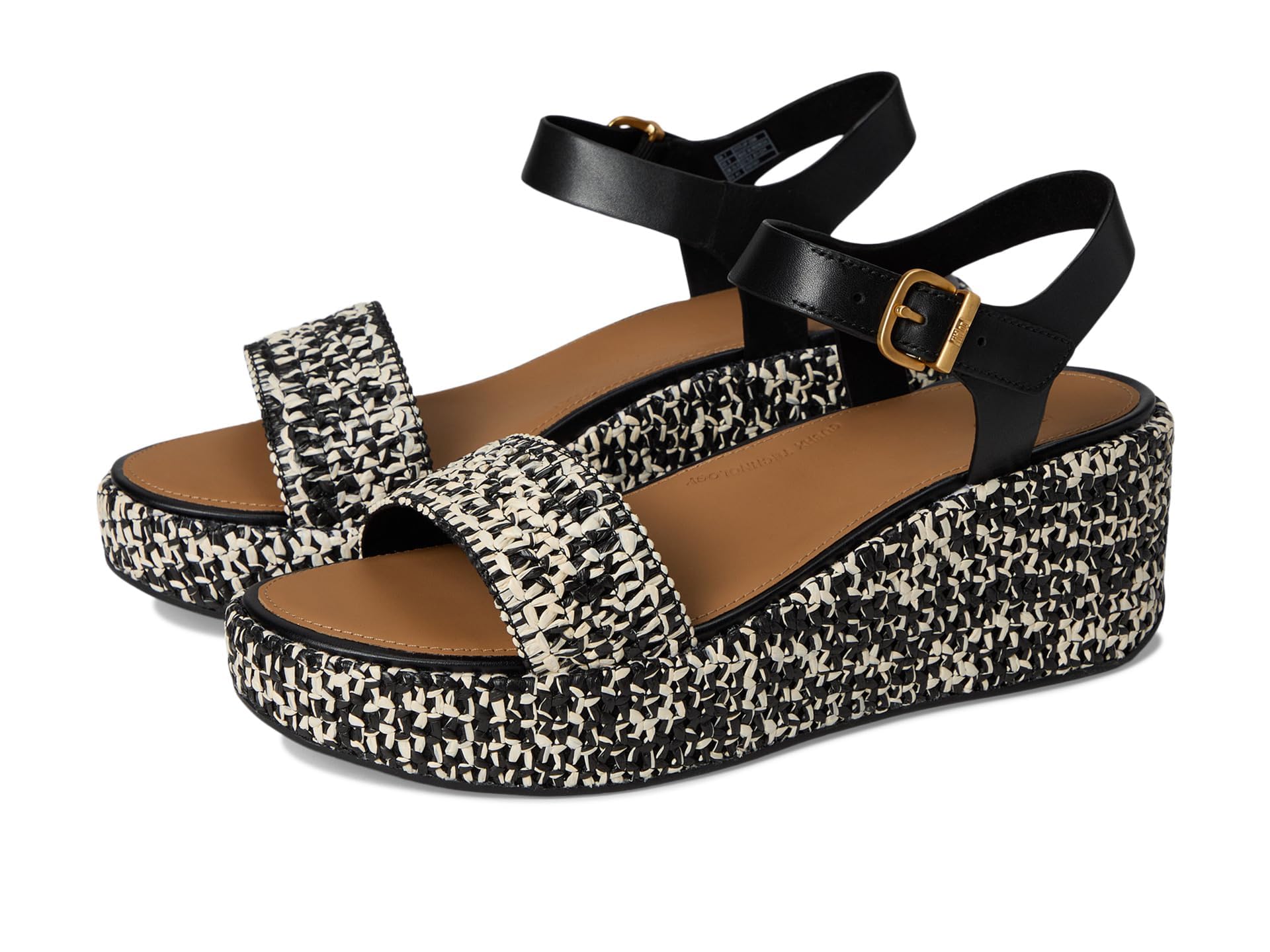 Platfforms Woven Wedge Ankle-Strap Sandals
