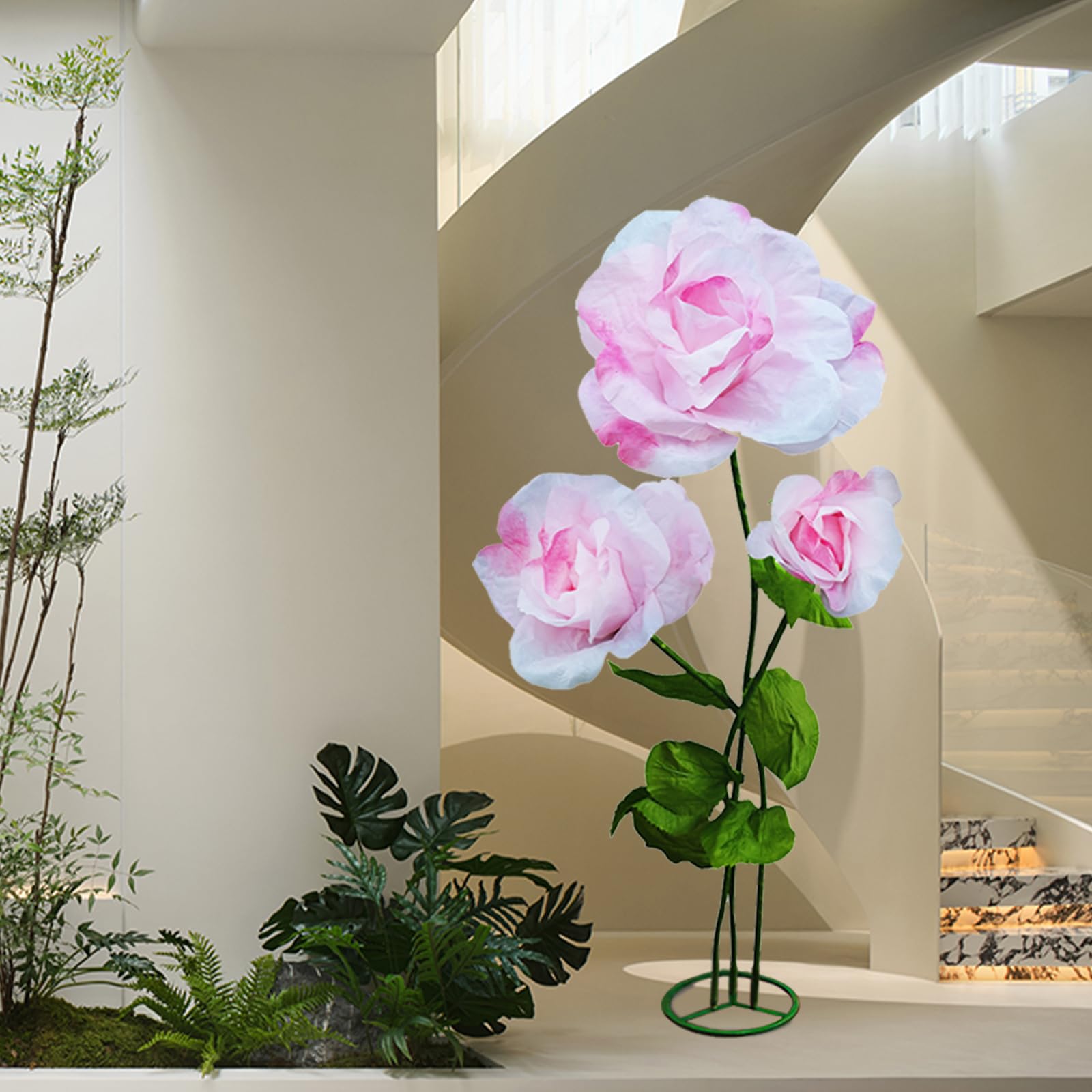 Rosa Gigante Artificiale 165 Cm In Velluto Rosso – Fiore Fai Da Te Per Matrimoni, Anniversari E San Valentino