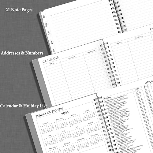 Miniatura 5 de Agenda 2025-2026 - Agenda 2025-2026 - Agenda 2025-2026 de julio de 2025 a junio de 2026, semanal y mensual, 6.25 x 8.3 pulgadas, 12 pestañas
