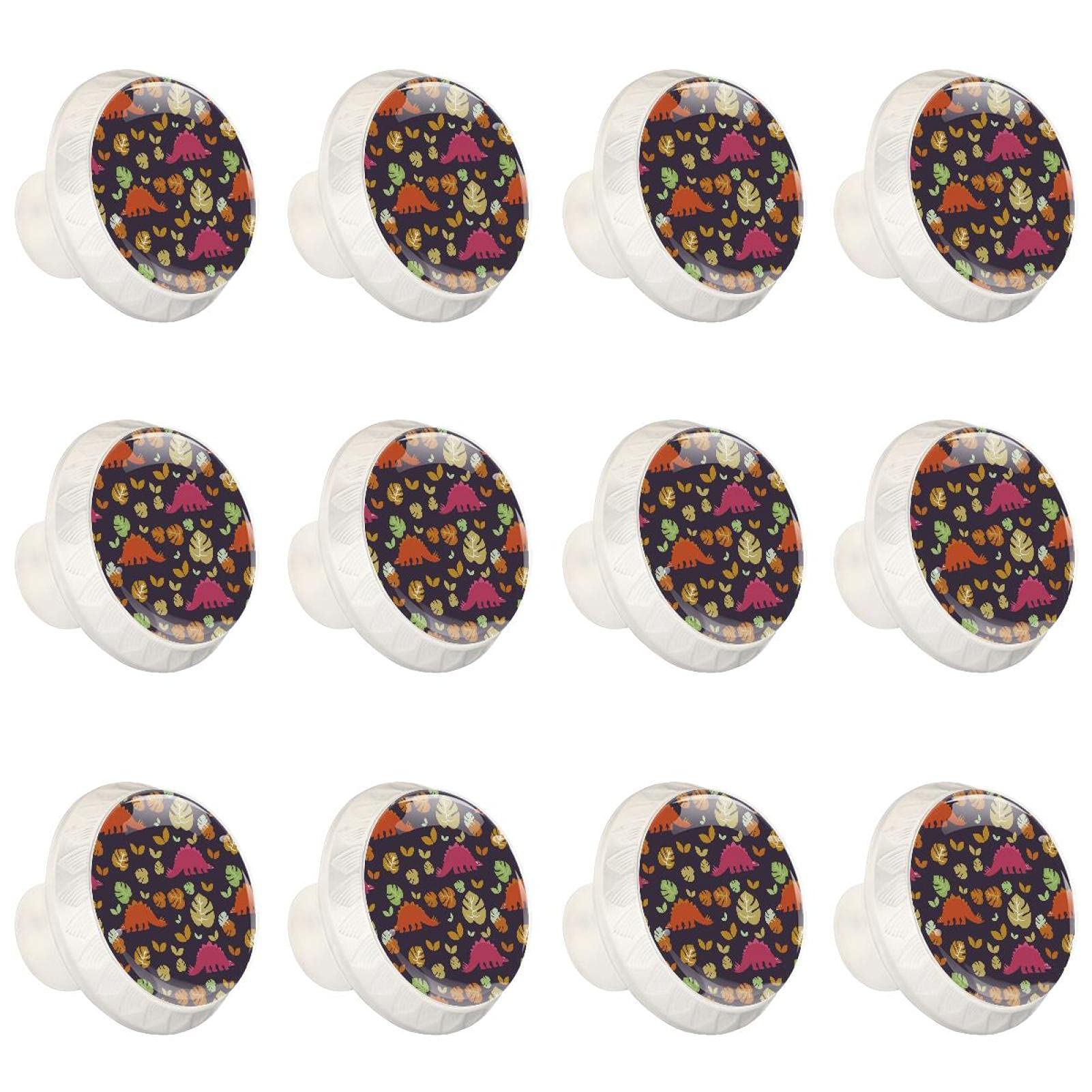 Boutons d'armoire et tiroirs de placard poignée commode feuilles animaux x12