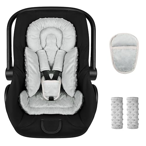 Miniatura 11 de Inserto de Asiento de Coche para Bebé Niño Niña, Inserto de Asiento de Coche 3 en 1 para Recién Nacido con Almohadillas con Correa, Respaldo de