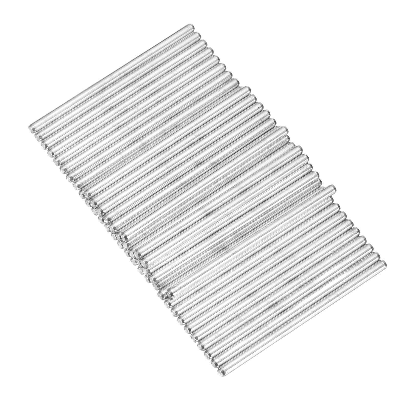 sourcing map 40pcs 3mmx60mm Toys Shaft Round Rod Axles Drive Shaft Silver — image 1