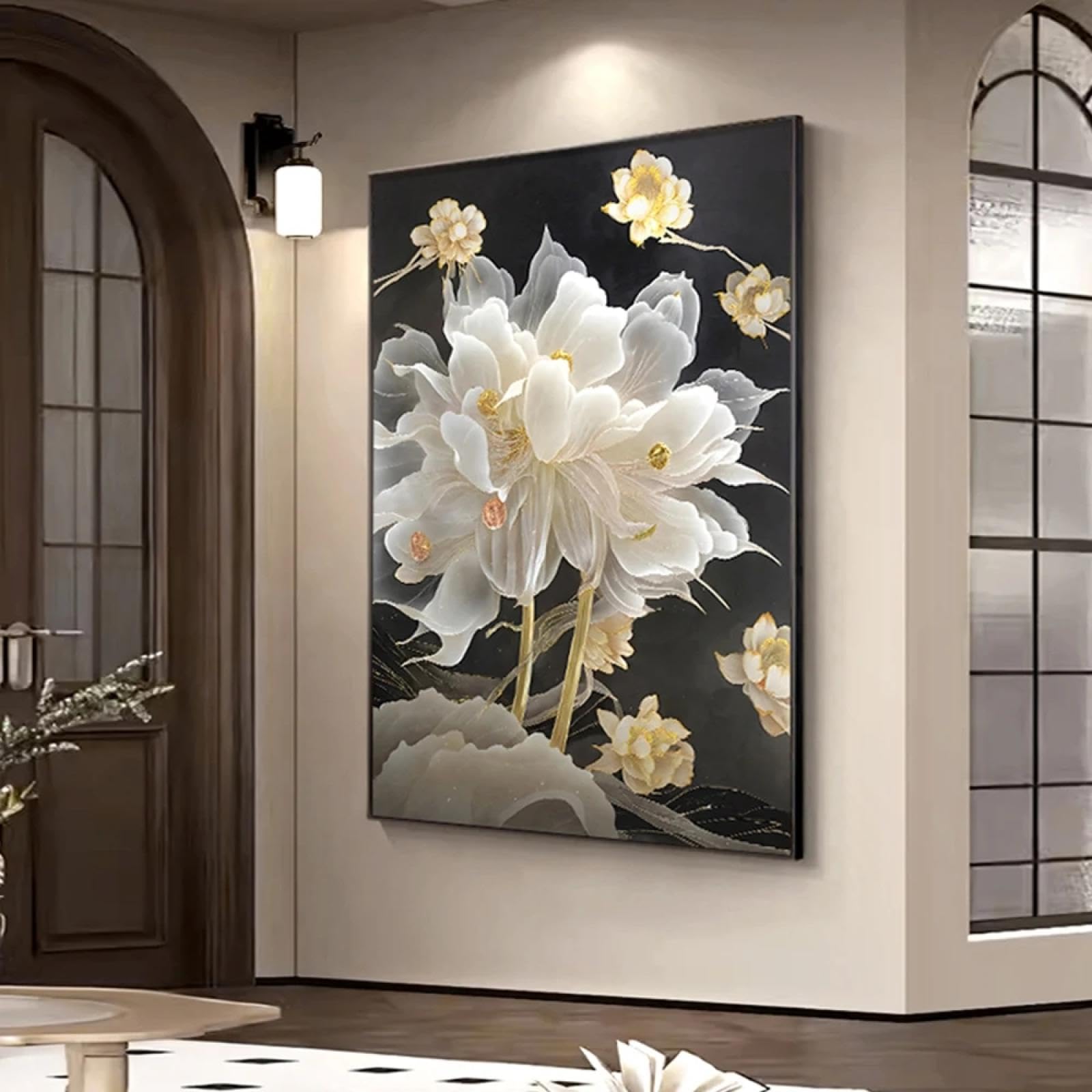 Impressions sur toile de fleurs modernes pour une décoration murale de maison - 8