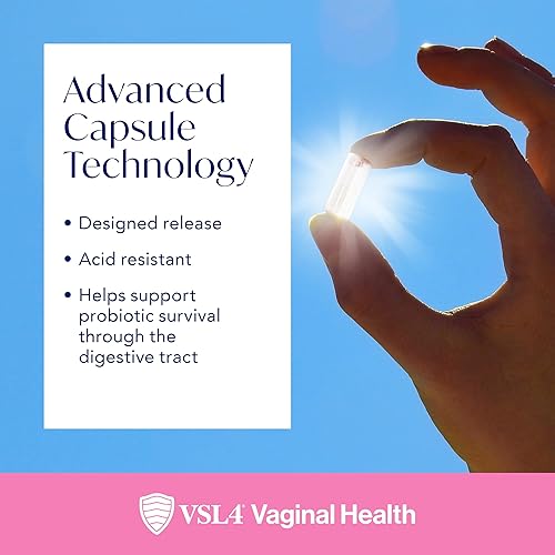 Miniatura 5 de VSL4® Vaginal Health Daily Probiotic Supplement for Women's Health & Urinary Tract Support* – 10B CFU – 4-in-1 Formula with Probiotics, Prebiotic
