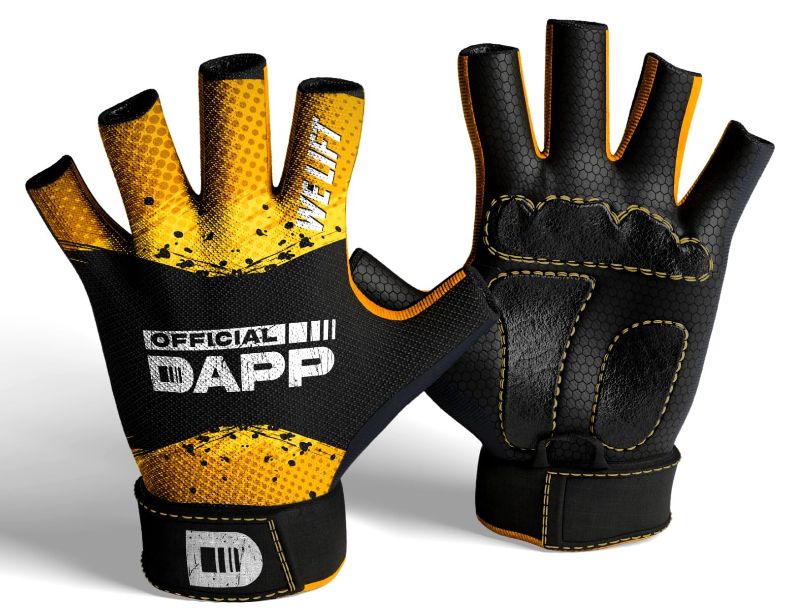 DAPP Unisex Gym Gloves, Premium Padded Workout Gloves, Neoprene and Microfiber Leather-image-18