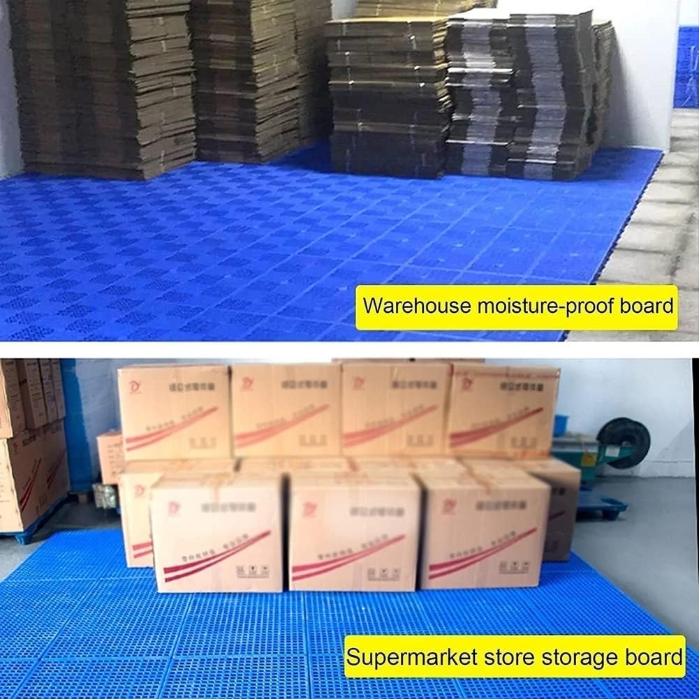 GRRICEPL Lightweight Plastic Pallets, Safety Storage Grid Pads, Can Be Used in Warehouses, Storage Rooms, Other Industrial Environments (Color : Blue, Size : 100x70x5cm)