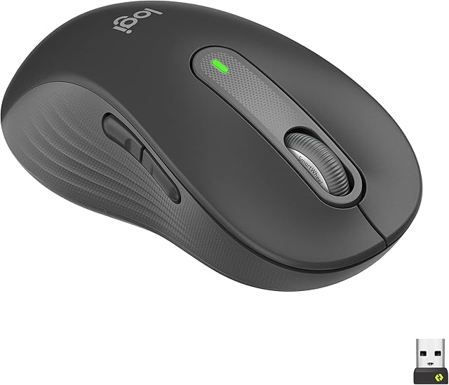 Logitech Signature M650 L Left Wireless Mouse - For Large Sized Left Hands, 2-Year Battery, Silent Clicks, Customisable Side Buttons, Bluetooth, for PC/Mac/Multi-Device/Chromebook - Grey