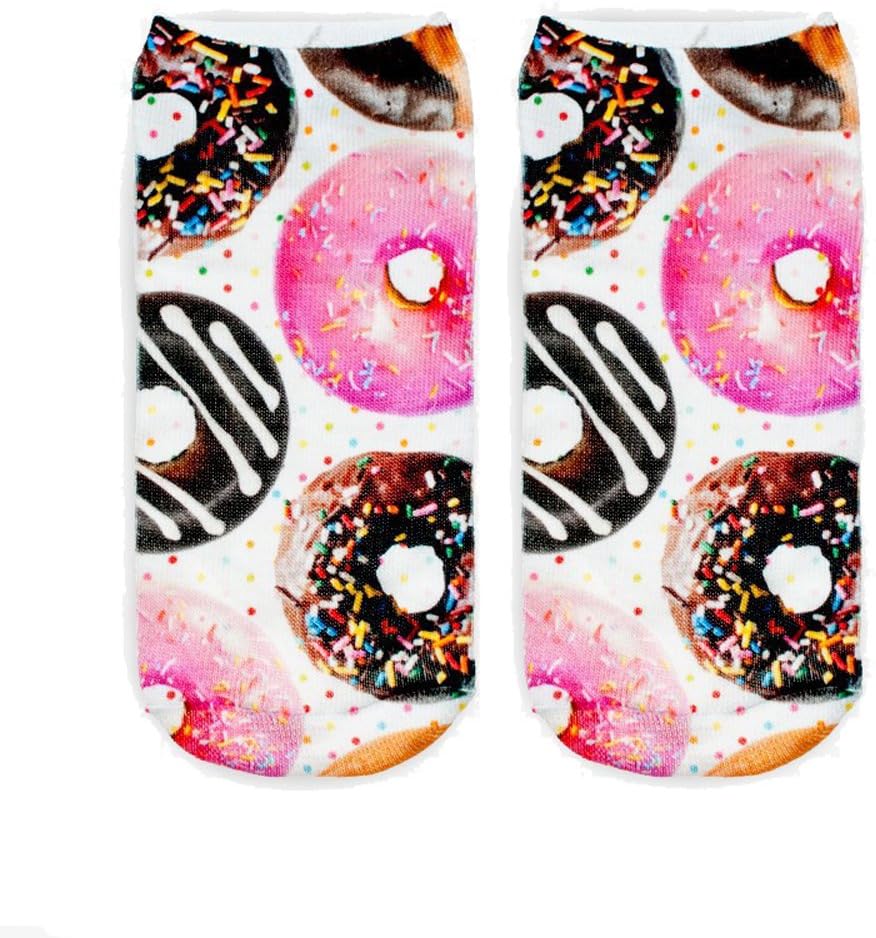 Lilac Beauty 3D Cotton Socks Short Socks Donuts Crew Socks for Women Men Kids Boys Girls 29635