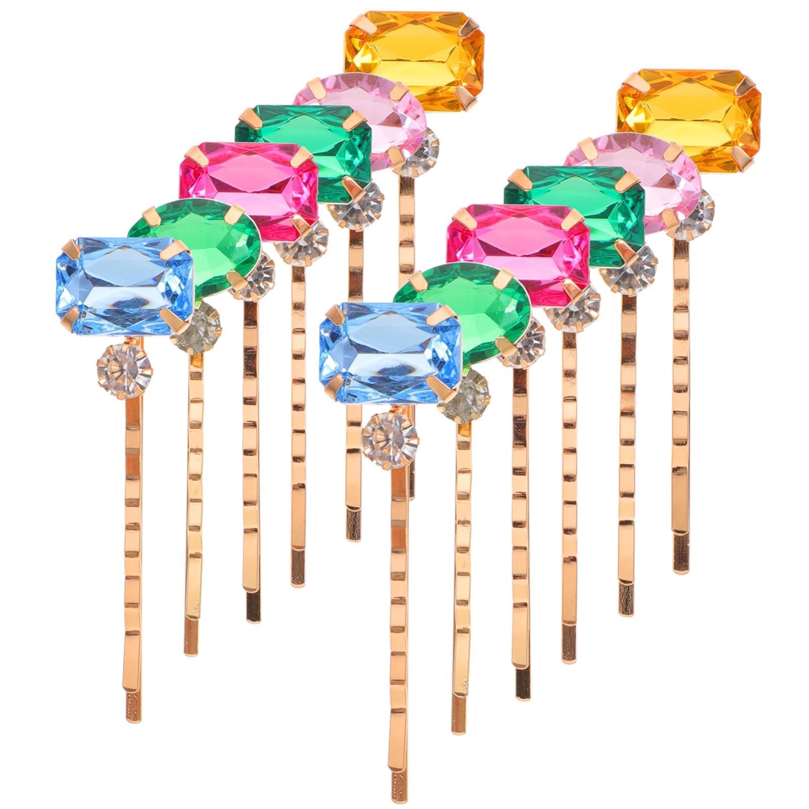 MAGICLULU 48piezas Horquillas De Acrílico Rincón De Brillantes Pasadores Decorativos Para Mujeres Clips De Cabello Elegantes Para Bodas Formales