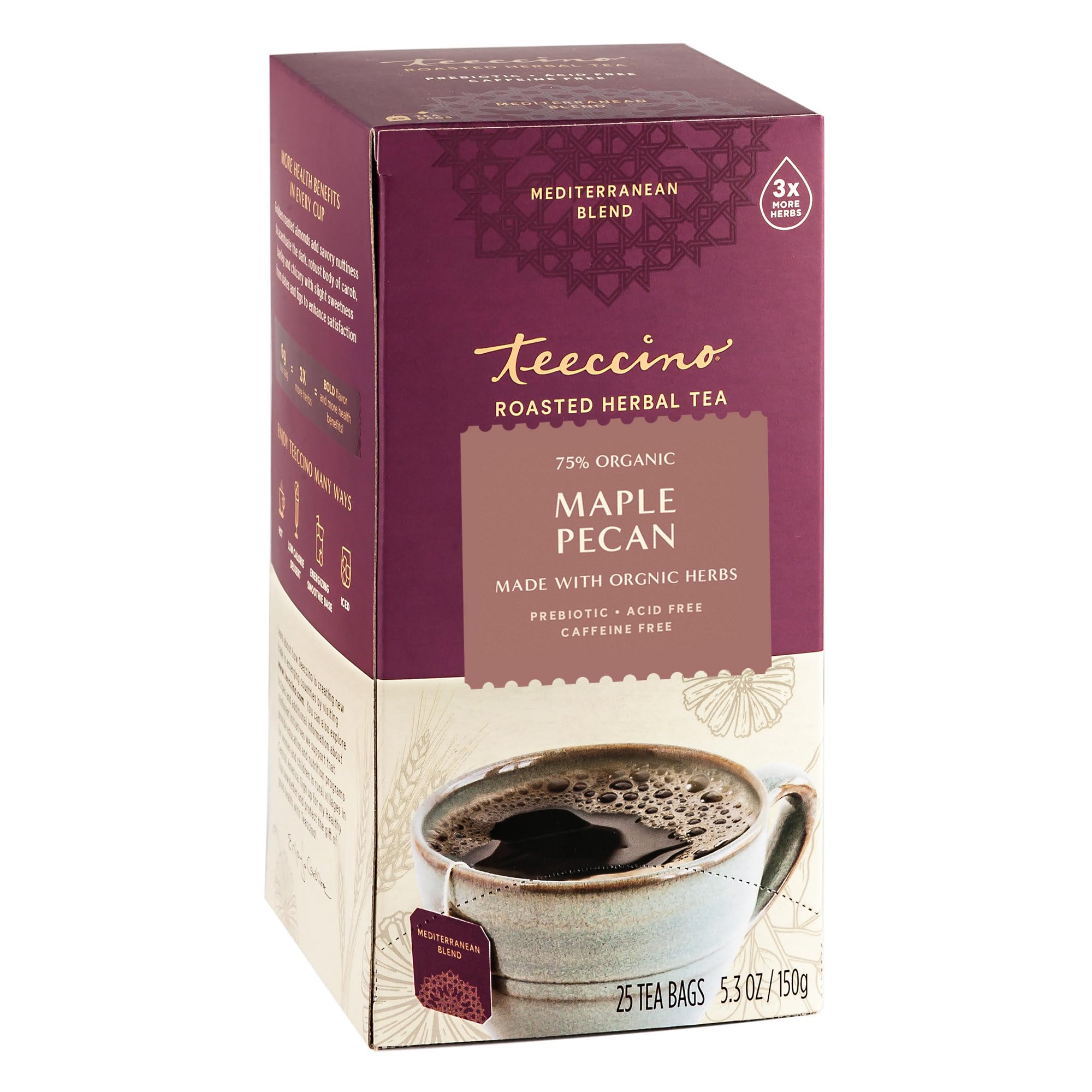Amazon.com : Teeccino Maple Pecan Herbal Tea - Rich & Roasted