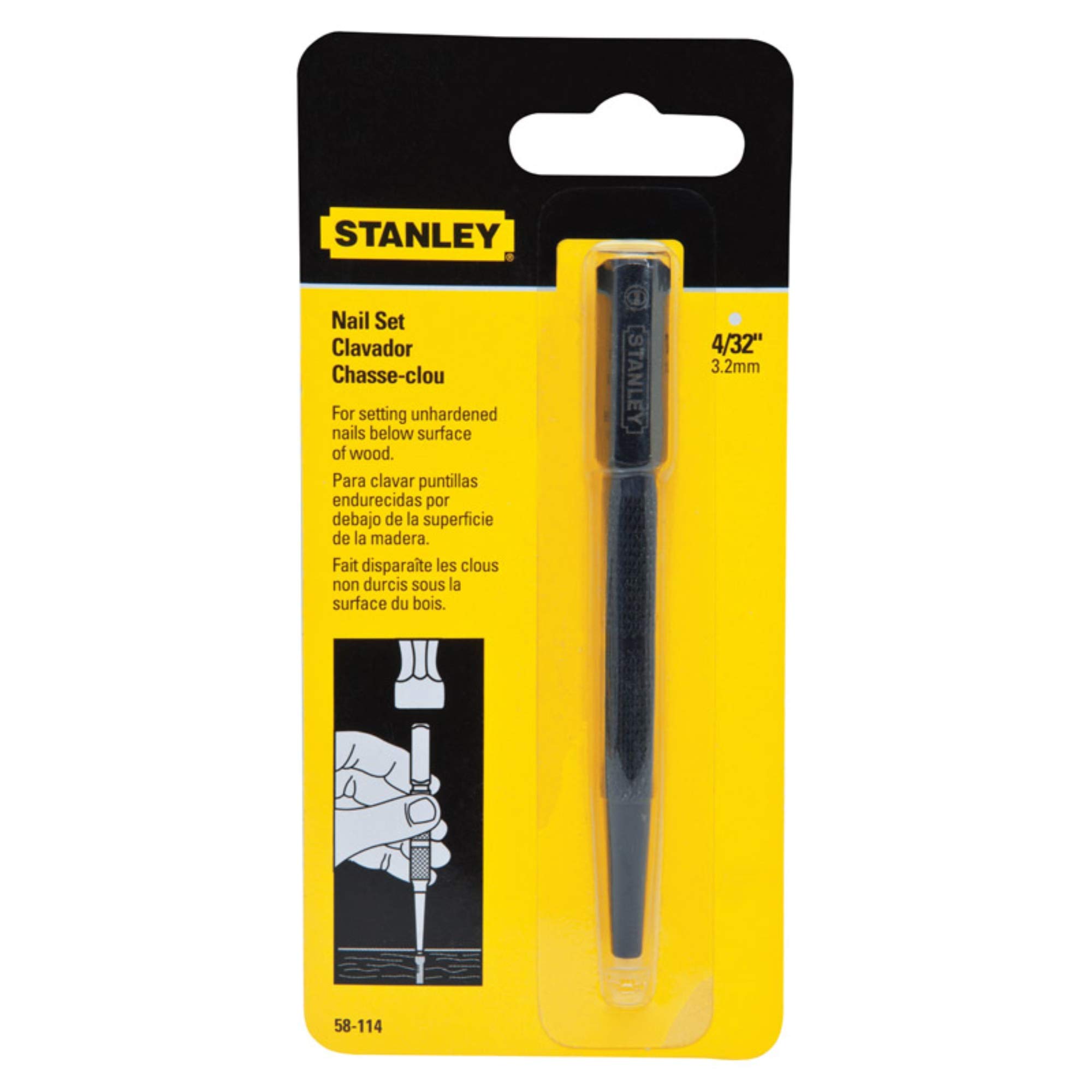 Stanley 58–114 4/32 Stahl Nagel Set