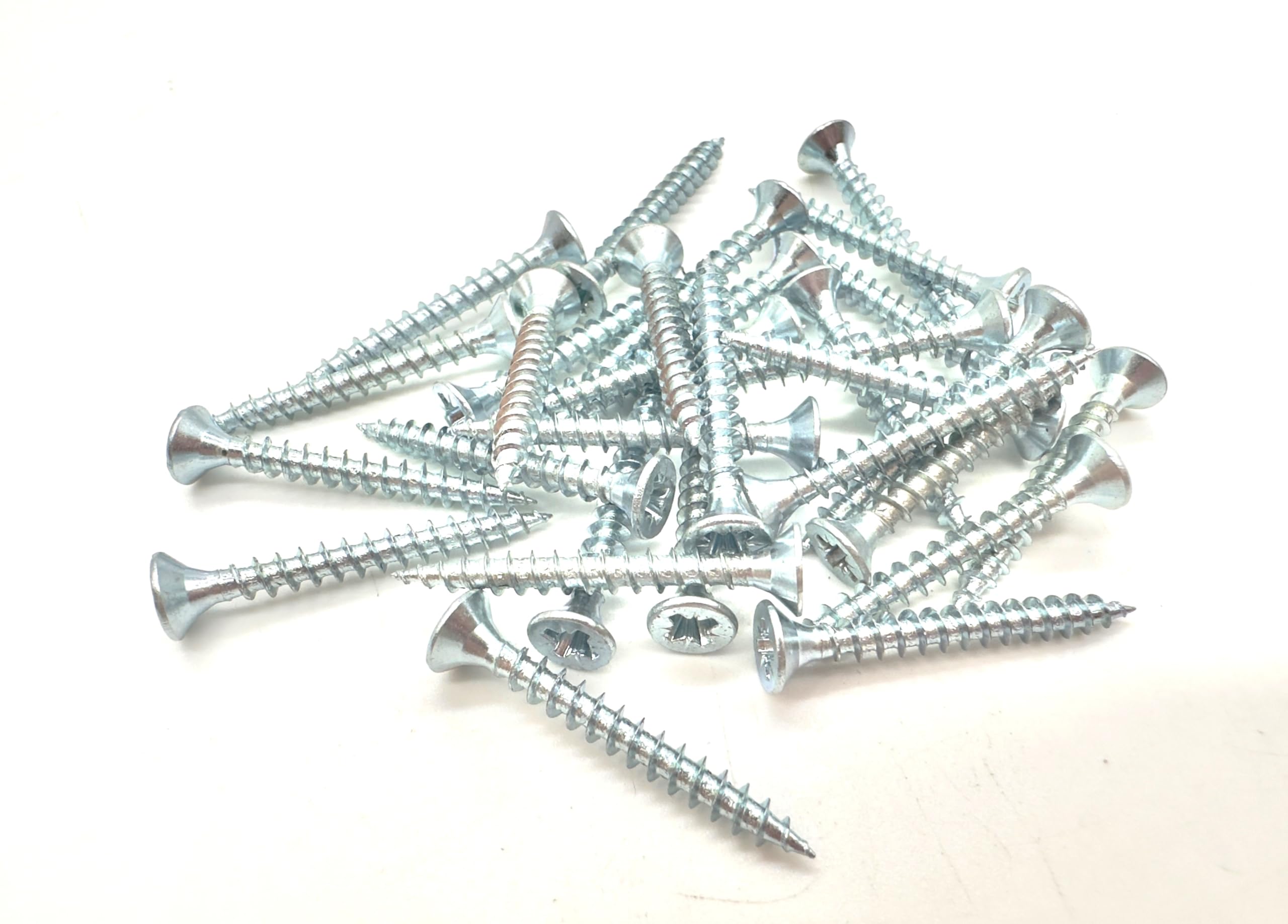 200 Pcs Silver Wood Screws Double Countersunk General Purpose (3.5mm x 40mm) - Image 2