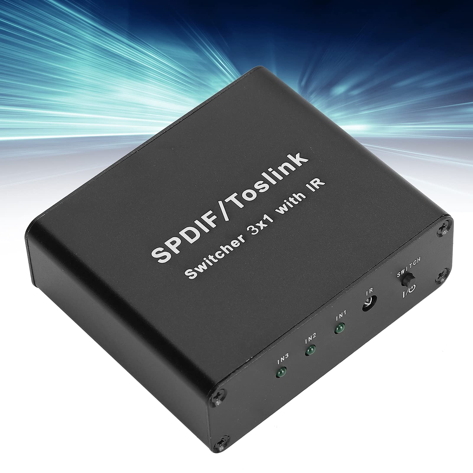 Commutateur Optique HQ 3 Ports - Connexion Toslink, Argent, Pour Amplifier Ou Partager Signal Audio Numérique - 10