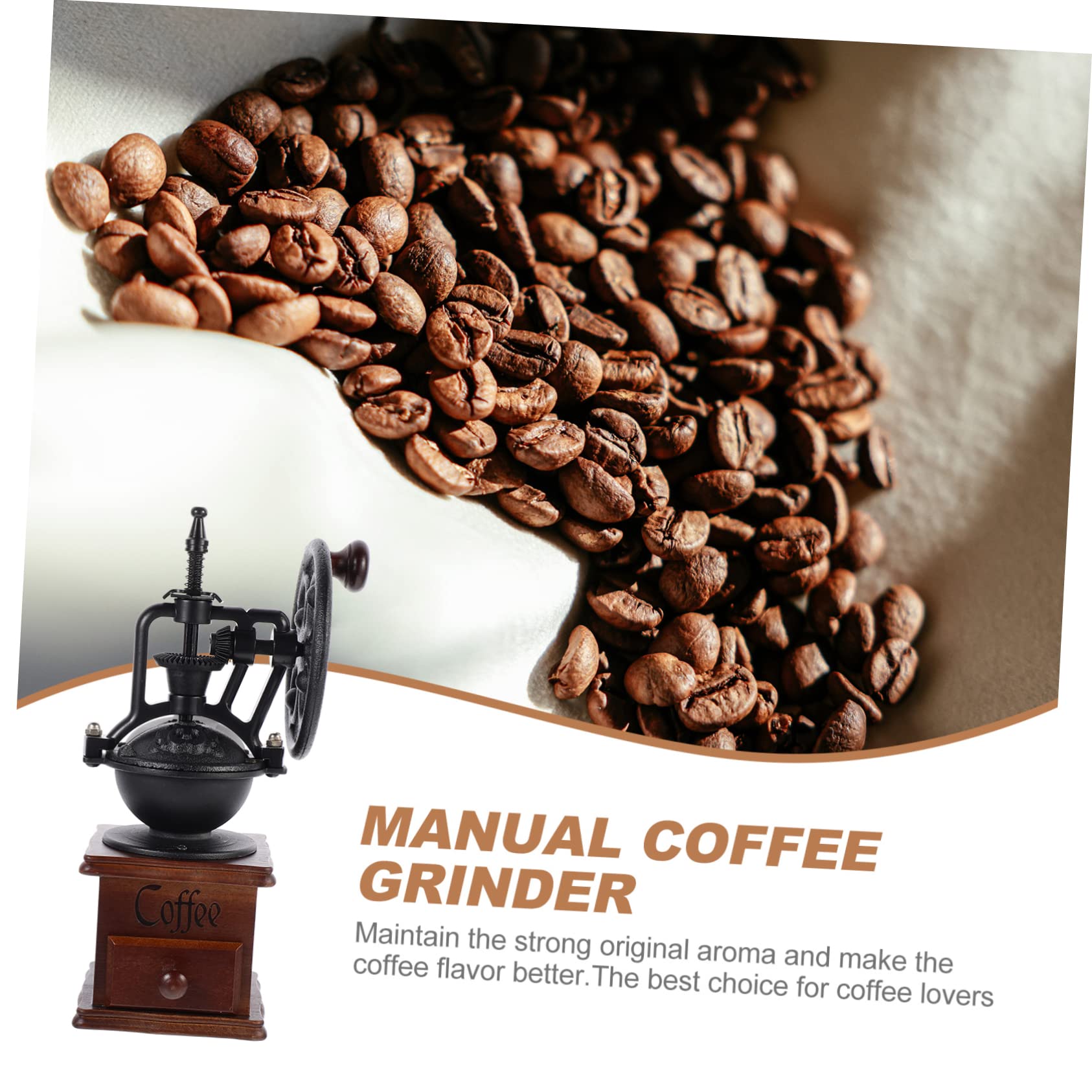 SHOWERORO De Café Manivela Portátil Para Granos De Café y Pimienta Manual De Metal Para Cafetera Casa o Cocina