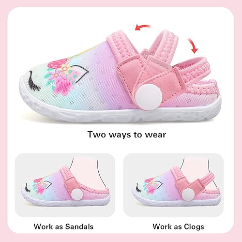Miniatura 4 de FEETCITY Sandalias para bebés y niñas, pantuflas para primer andador para bebés, zapatos de cuna de verano