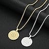 EHOTER The Seal of The Seven Archangels Amulet Pendant Necklaces Pentagram The Sigil of Ameth Talisman Necklace Stainless Steel 7 Day Protection Occult Charm Witch Pagan Jewelry (Silver) #3