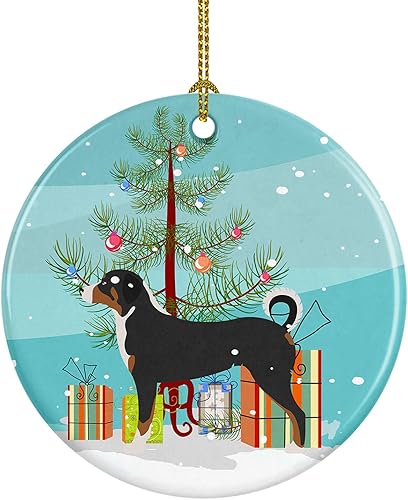 Miniatura 52 de Caroline's Treasures Adorno de cerámica con cola de perro pastor inglés antiguo para colgar en el árbol de Navidad, para el hogar, Navidad, fiestas