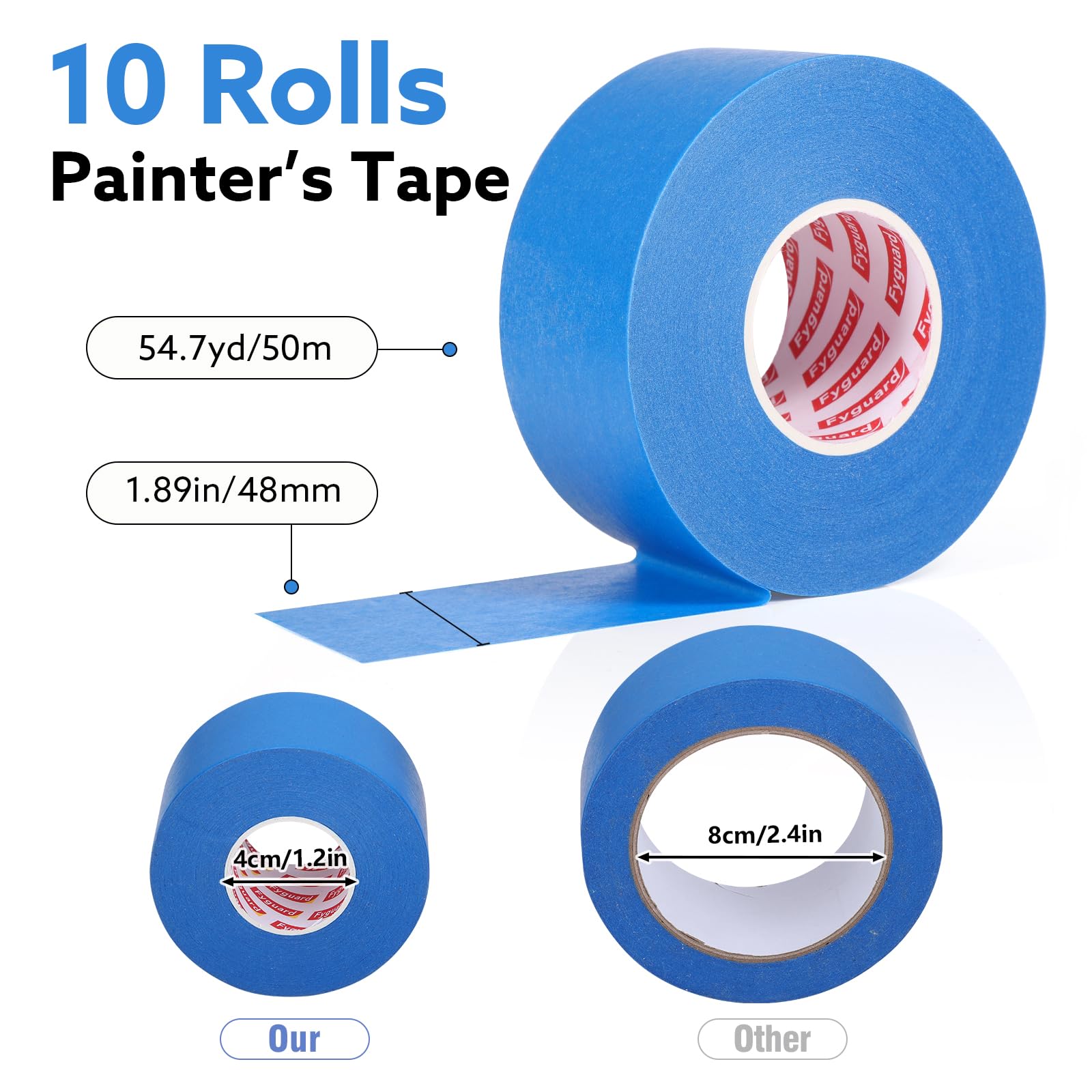 Fyguard 10 Rolls Blue Painters Tape - Image 2