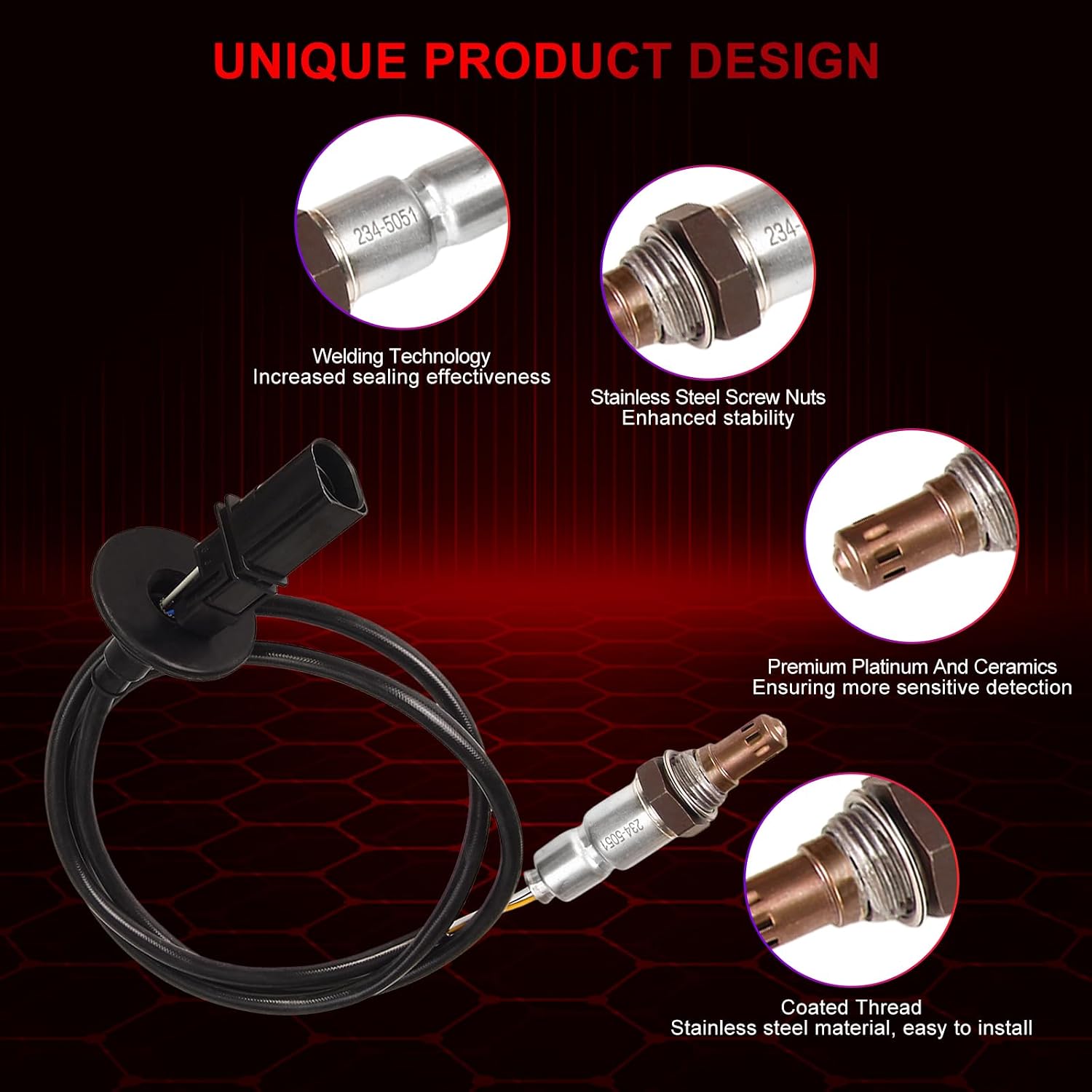 Pack of 2 O2 Oxygen Sensor Upstream and Downstream Compatible with Mitsubishi Lancer 2.0L 11/12/15 2.4L 11/15 Outlander 2.4L 11-13 Outlander Sport 2.0L 11-12 2.4L 15-18 RVR 2.0L 11-13