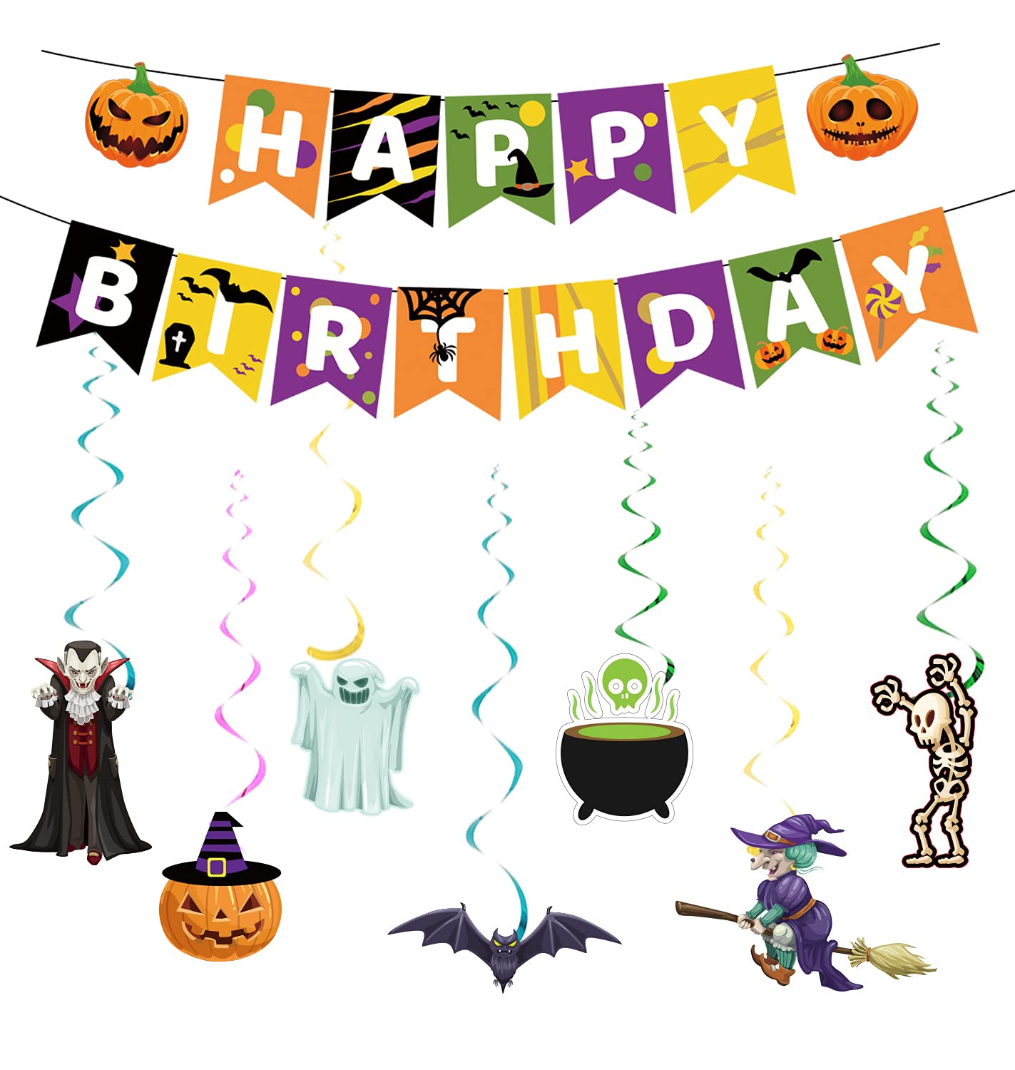 Buy TOYOYO Halloween Birthday Party DecorationsHalloween Happy