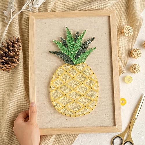 Miniatura 3 de RM Studio - Arte con hilos con todos los accesorios necesarios y marco para niños estudiantes, kit de manualidades para adultos, decoración de pared