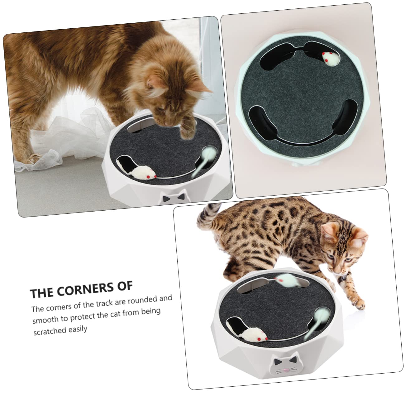 Ipetboom Juguete para Mascotas Juguetes para Gatitos Gato Juguete Giratorio Juguetes para Perros Cachorros ratón Juguete de burlas para Mascotas Gato Juguete Interactivo eléctrico