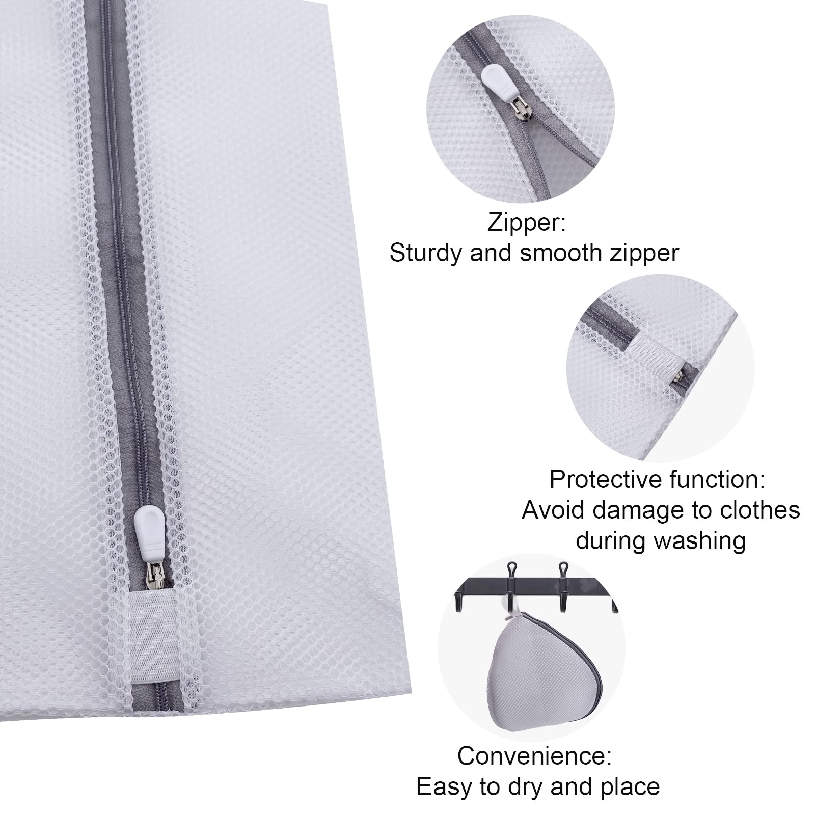 Lot De 10 Sacs à Linge En Maille – 4 Tailles Pour Protéger Vos Vêtements En Machine !