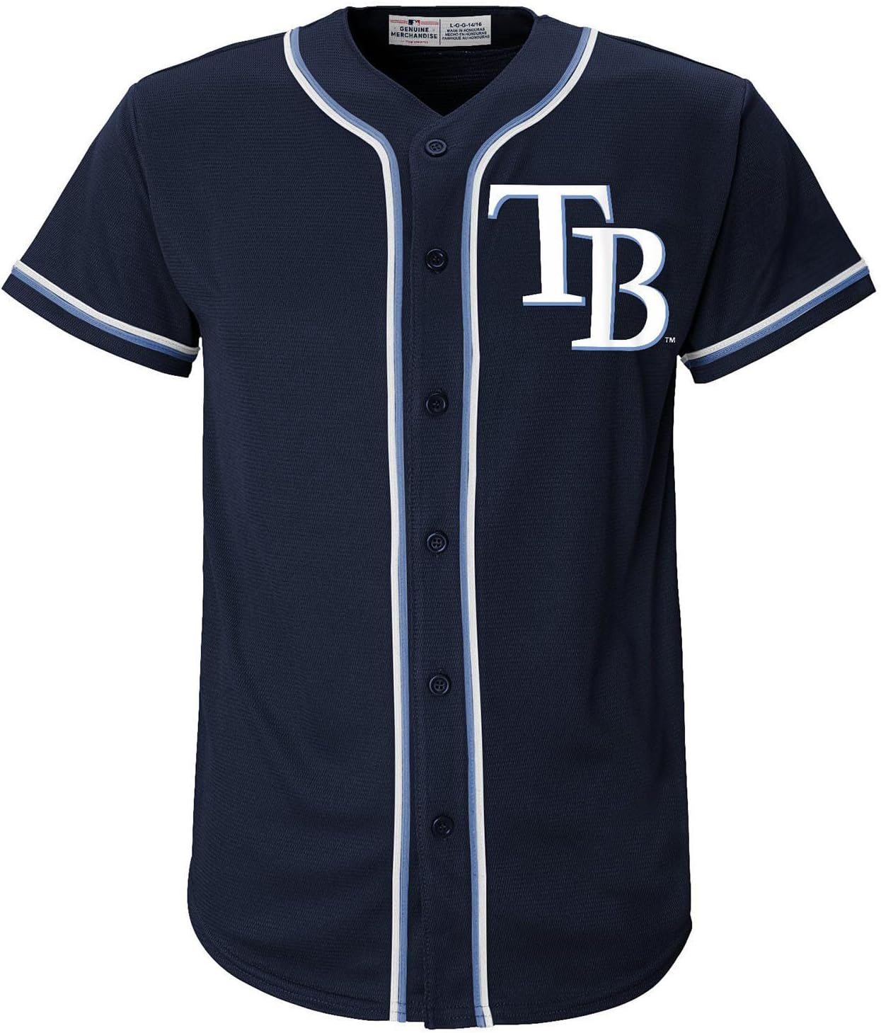 Tampa Bay Rays MLB Kids Youth 4-18 Blue Team Color Home Embroidered Stitched Logo Baseball Fashion Jersey
