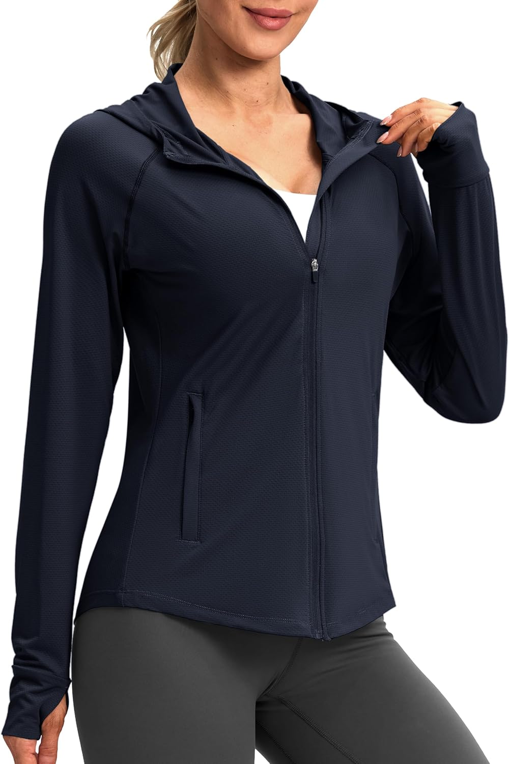 G Gradual Women's UPF 50+ Sun Protection Hoodie Jacket Lightweight Zip Up Jackets Long Sleeve Shirts for Women Hiking Outdoor